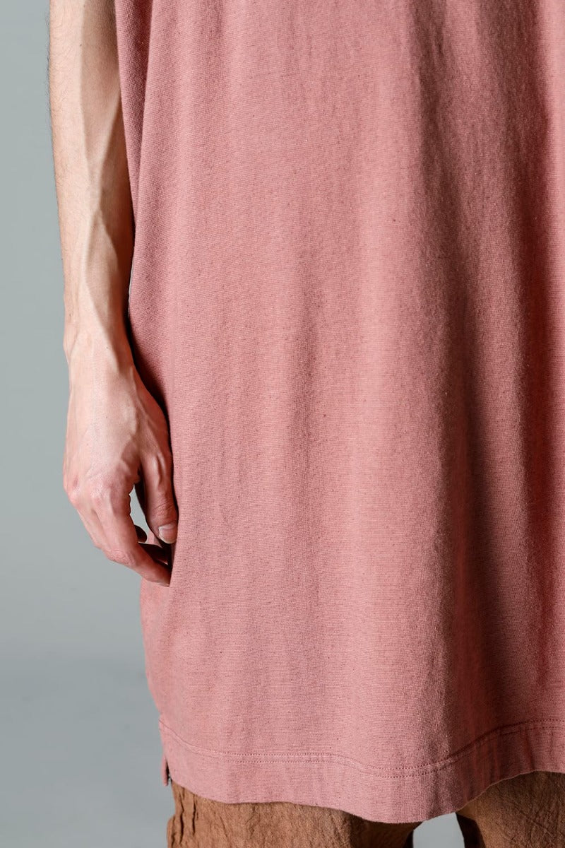 LONG TEE Cotton Hemp Jersey OLD PINK