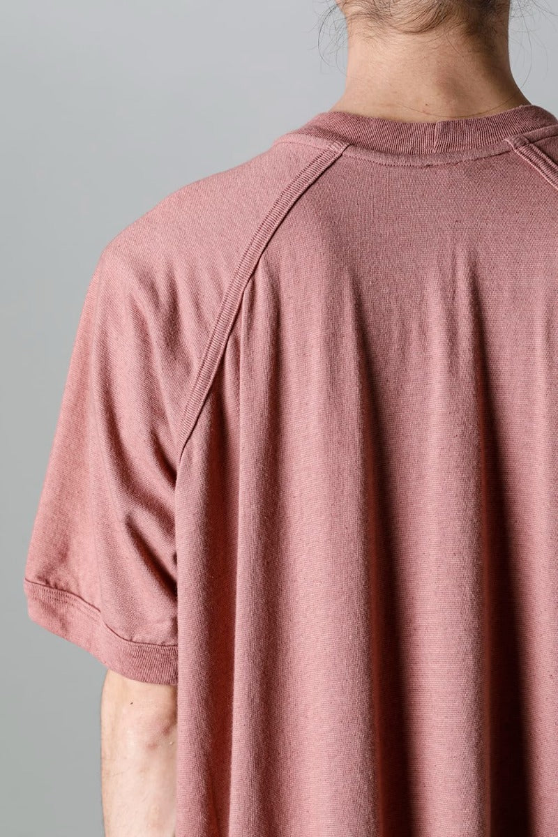 LONG TEE Cotton Hemp Jersey OLD PINK