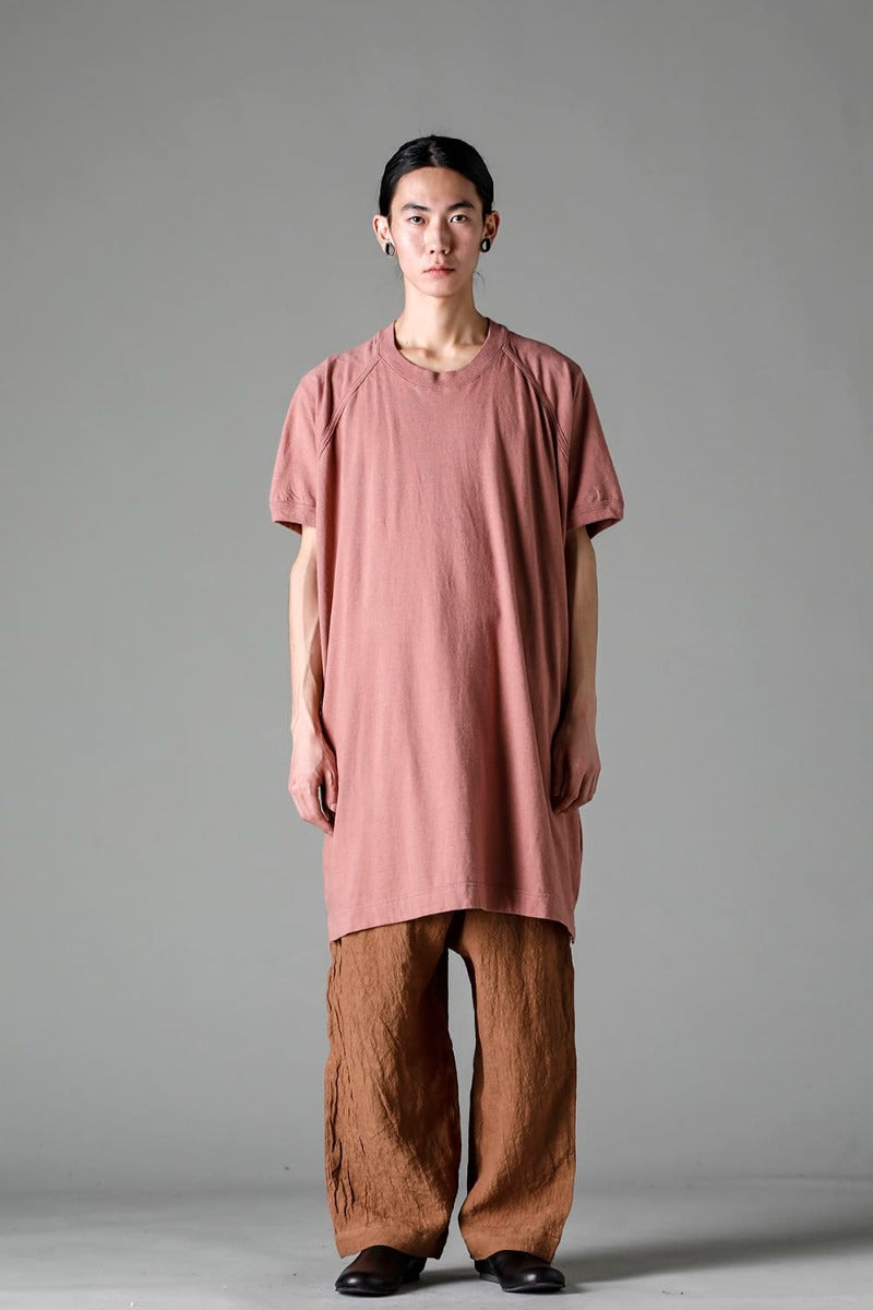 LONG TEE Cotton Hemp Jersey OLD PINK