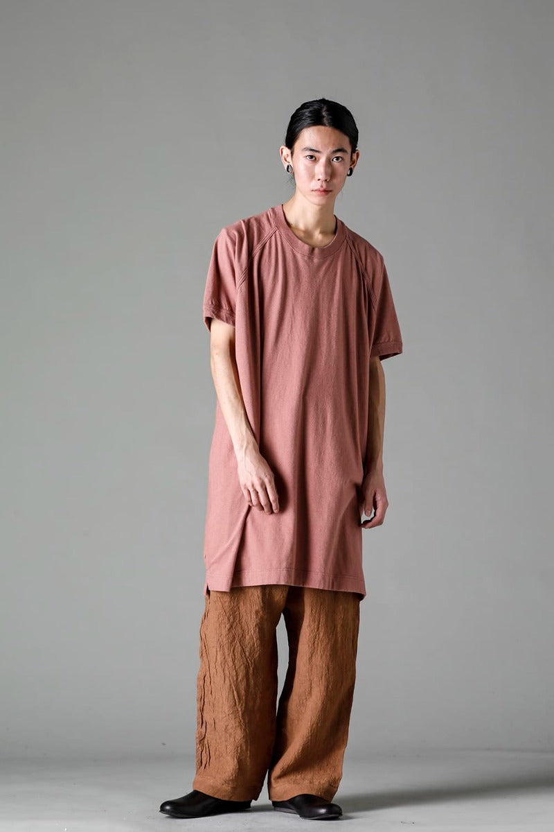 LONG TEE Cotton Hemp Jersey OLD PINK
