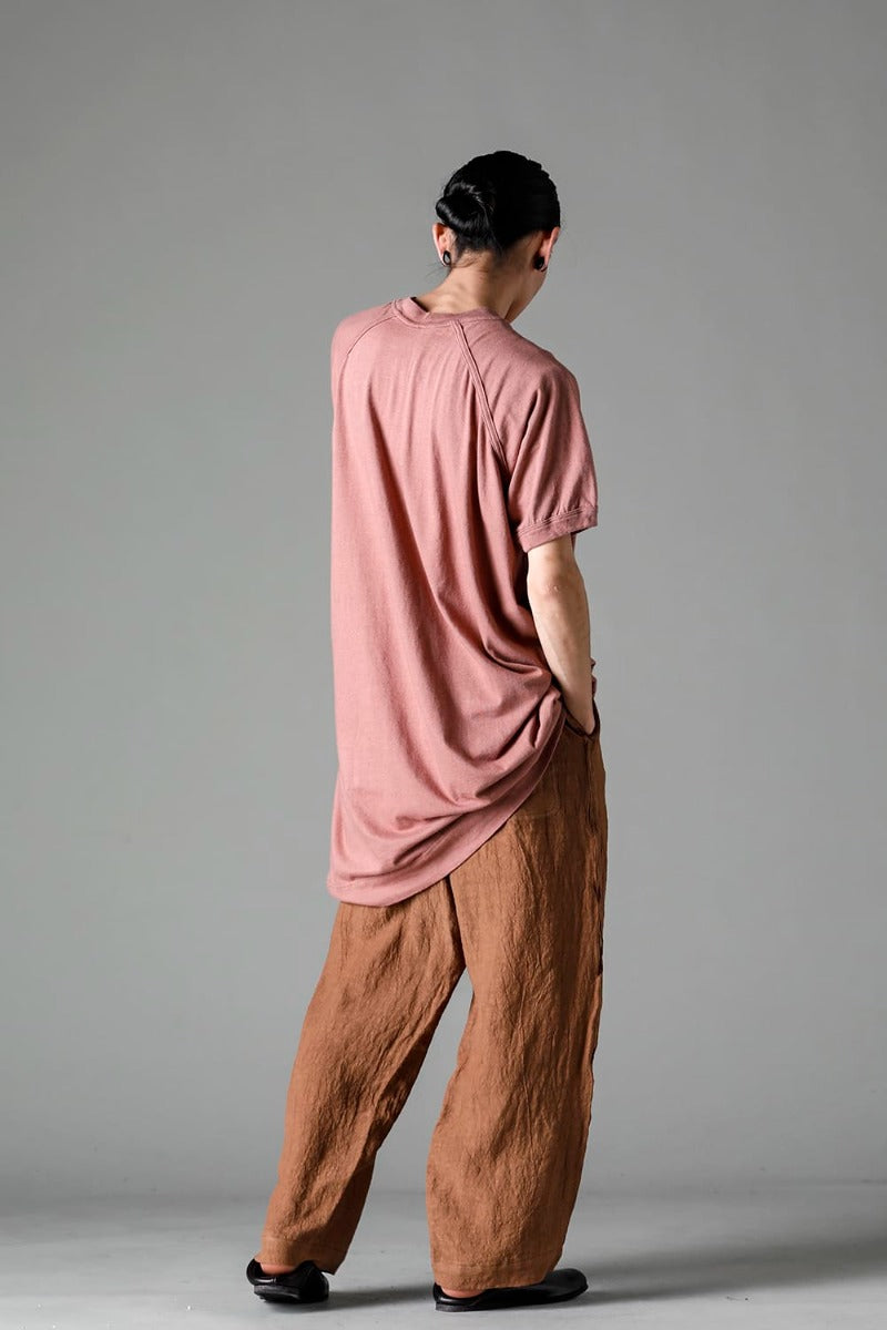 LONG TEE Cotton Hemp Jersey OLD PINK
