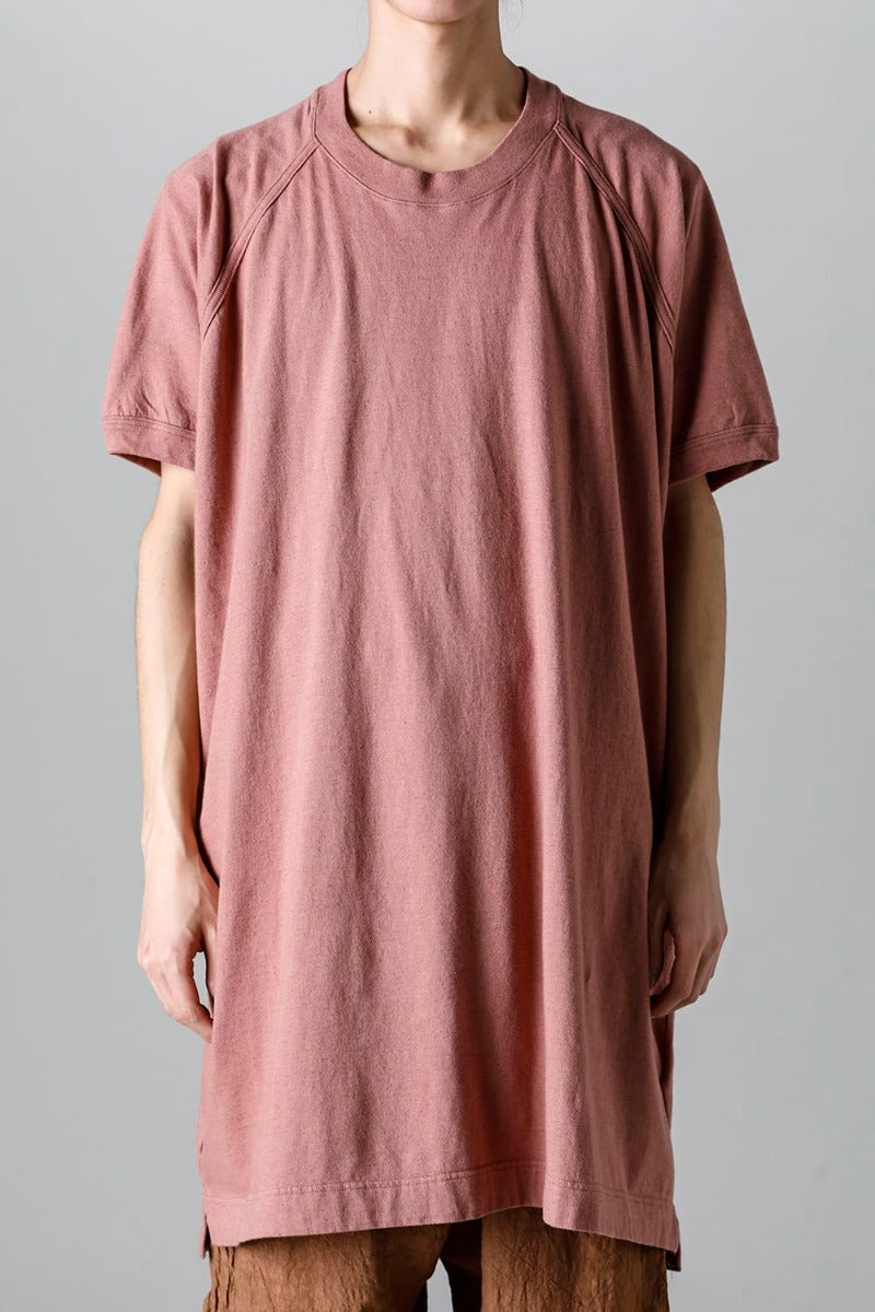 LONG TEE Cotton Hemp Jersey OLD PINK