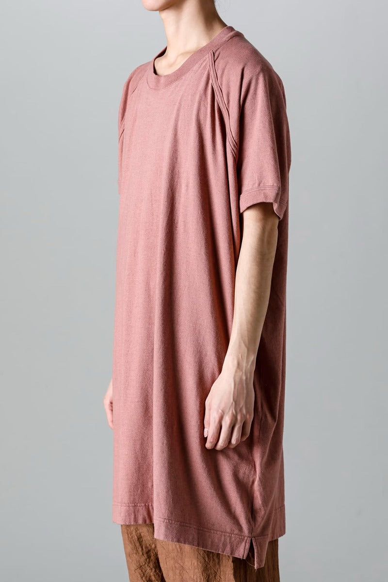 LONG TEE Cotton Hemp Jersey OLD PINK