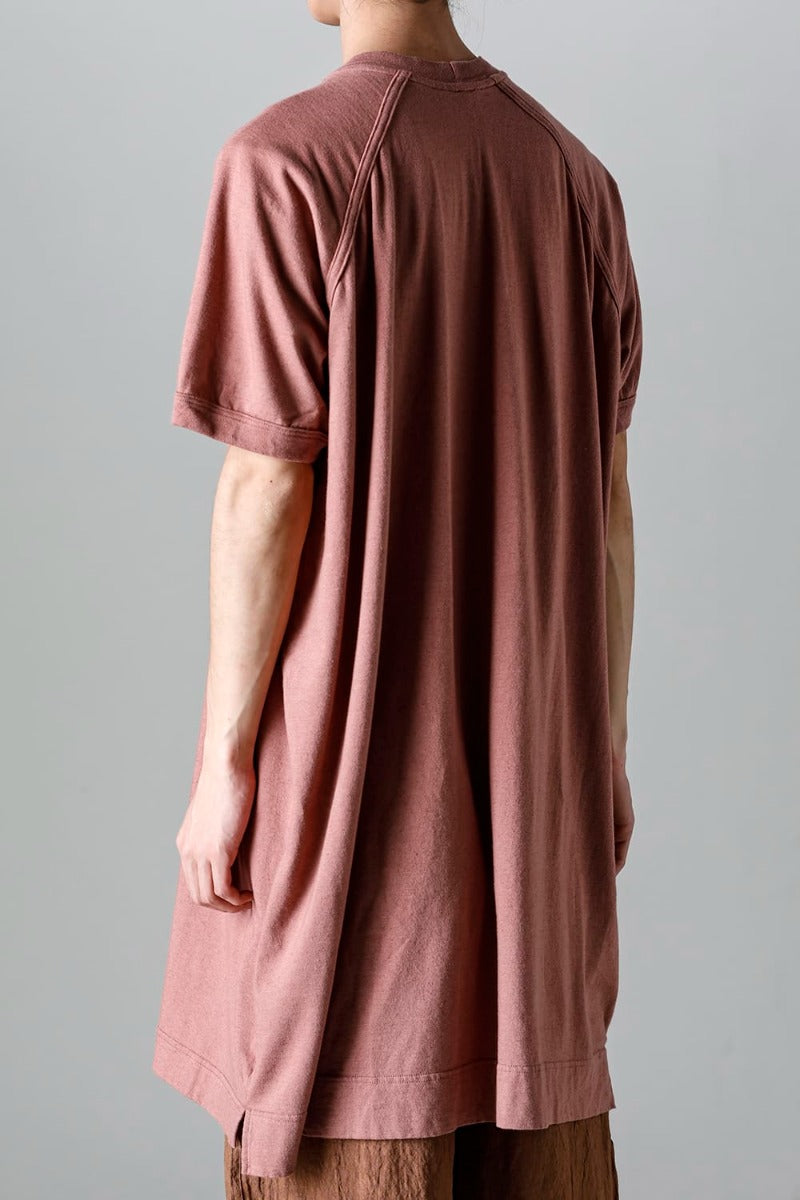 LONG TEE Cotton Hemp Jersey OLD PINK