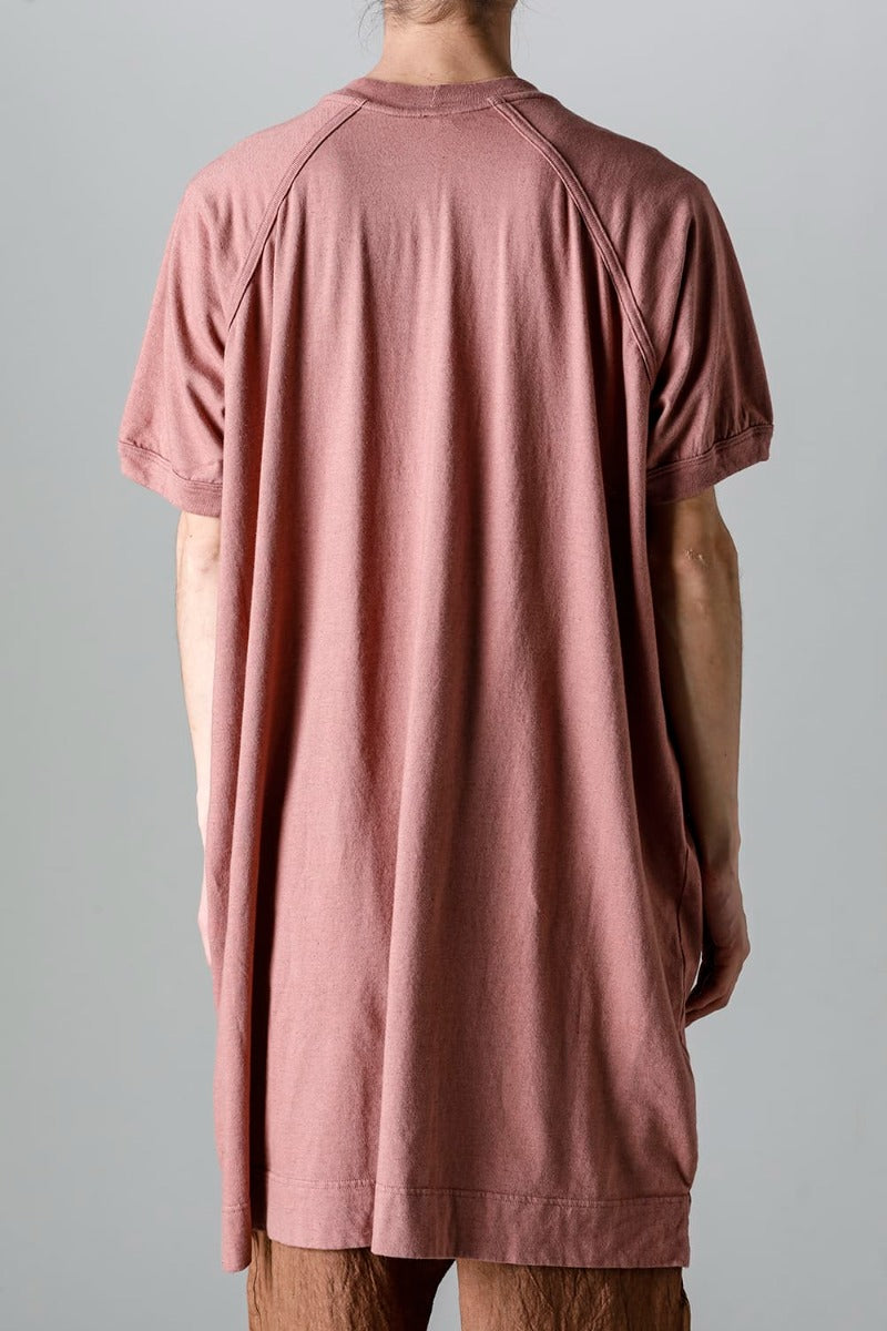 LONG TEE Cotton Hemp Jersey OLD PINK