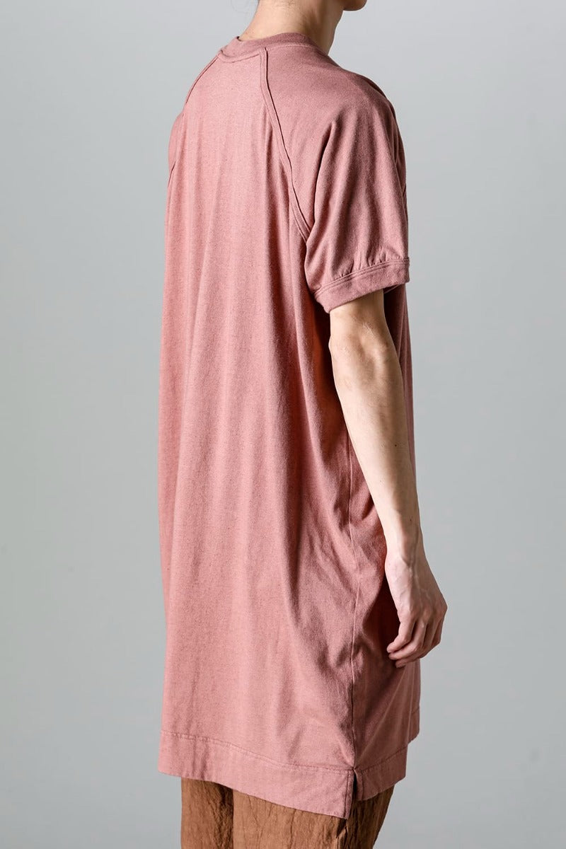 LONG TEE Cotton Hemp Jersey OLD PINK