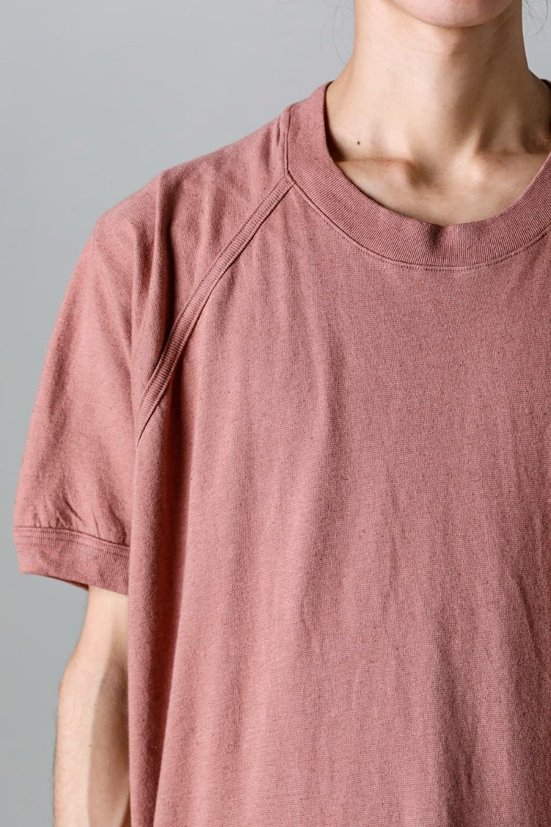 LONG TEE Cotton Hemp Jersey OLD PINK