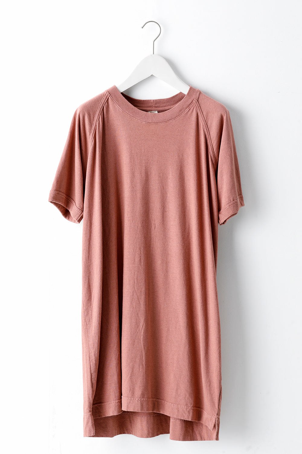 LONG TEE Cotton Hemp Jersey OLD PINK
