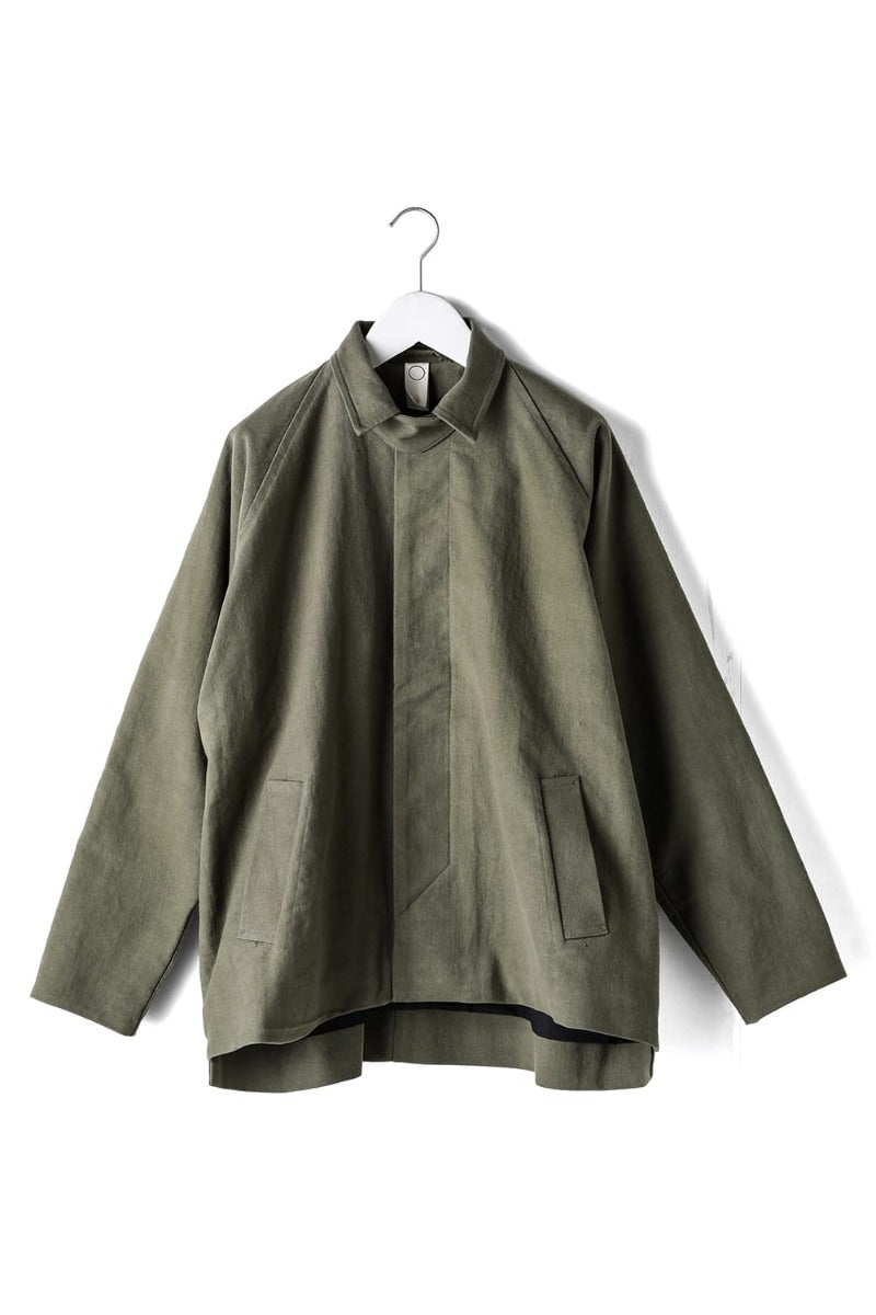 SHORT MAC COAT Cotton Moleskin Khaki