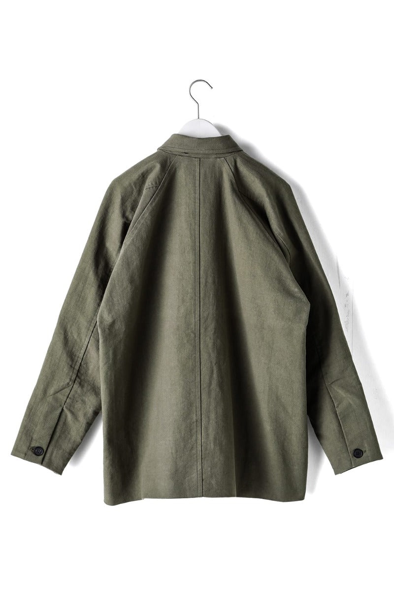 SHORT MAC COAT Cotton Moleskin Khaki