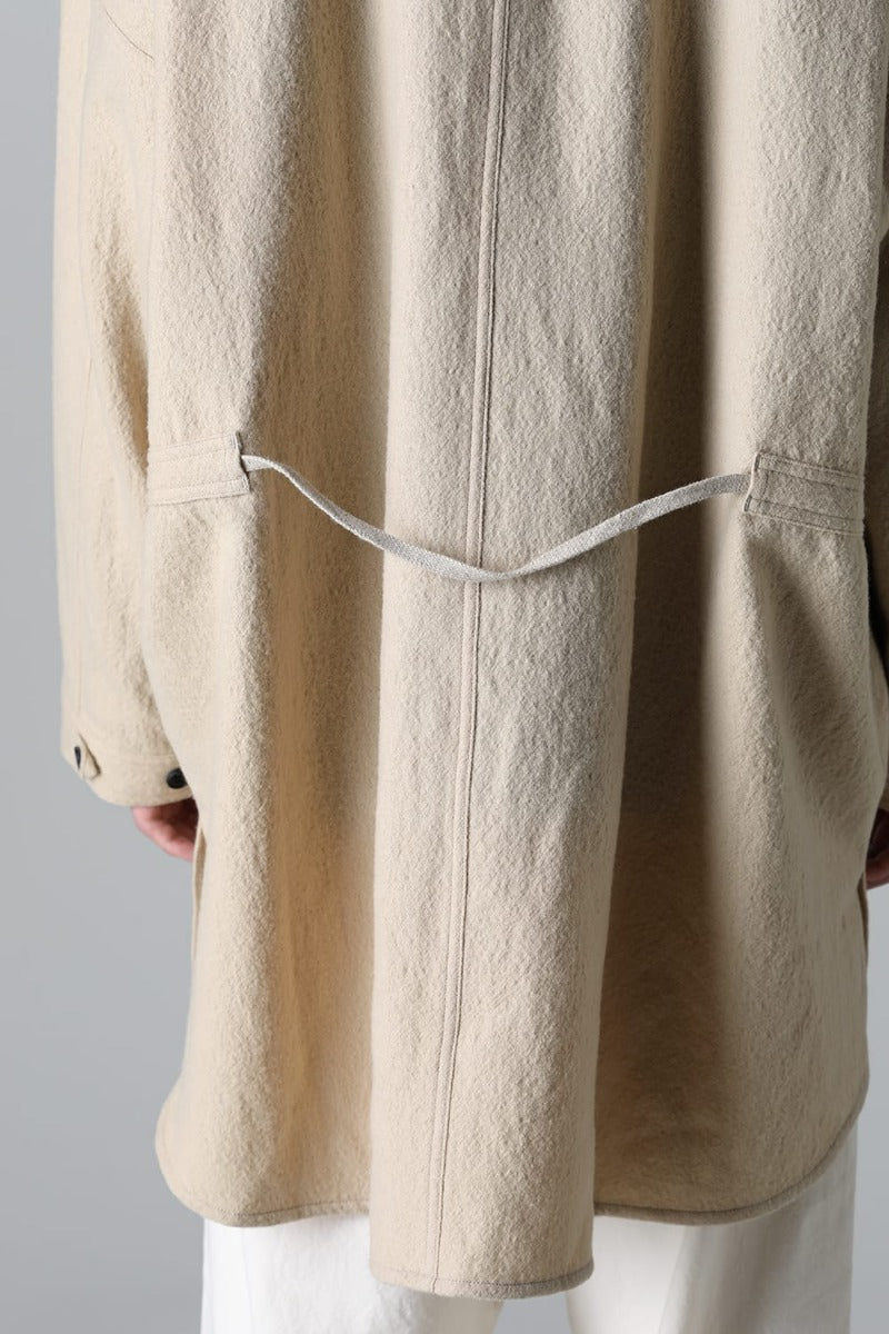 PARKA JACKET Teddy Wool Twill Beige