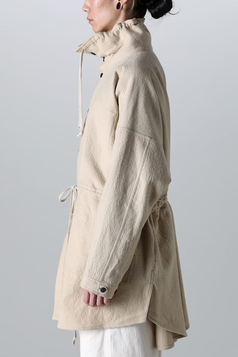 PARKA JACKET Teddy Wool Twill Beige