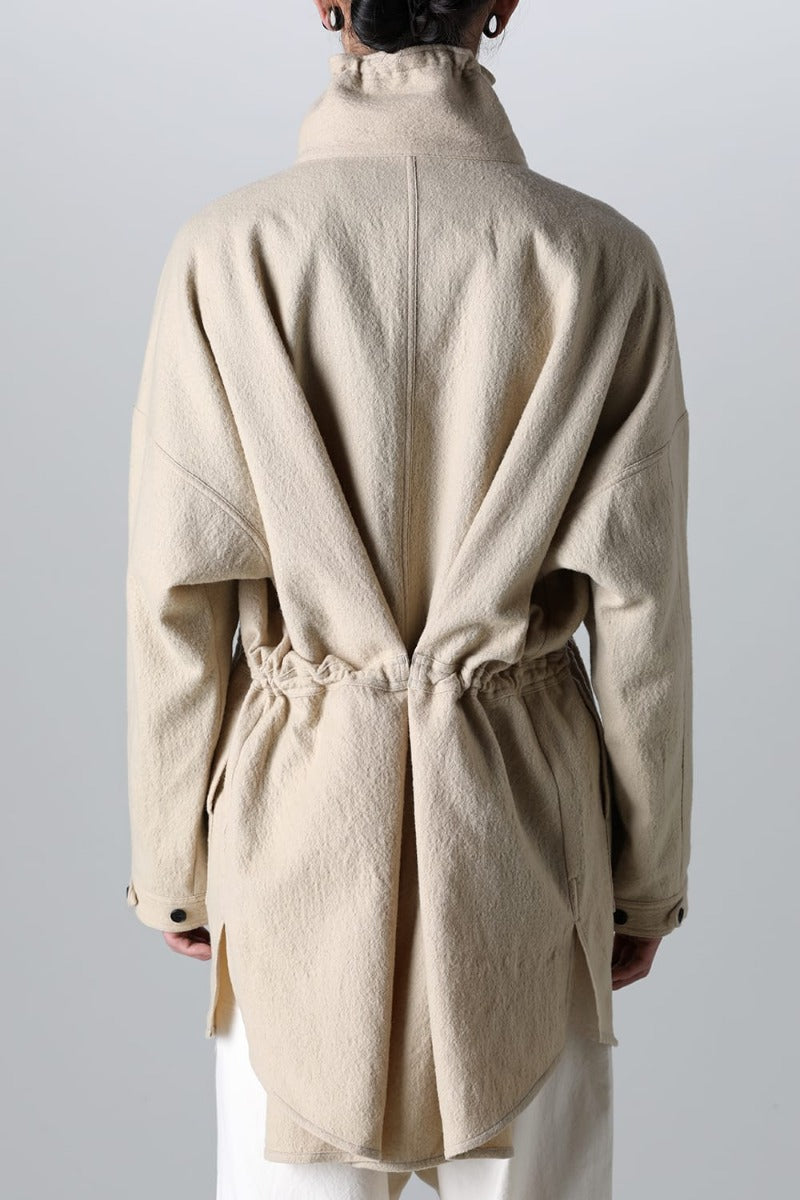 PARKA JACKET Teddy Wool Twill Beige