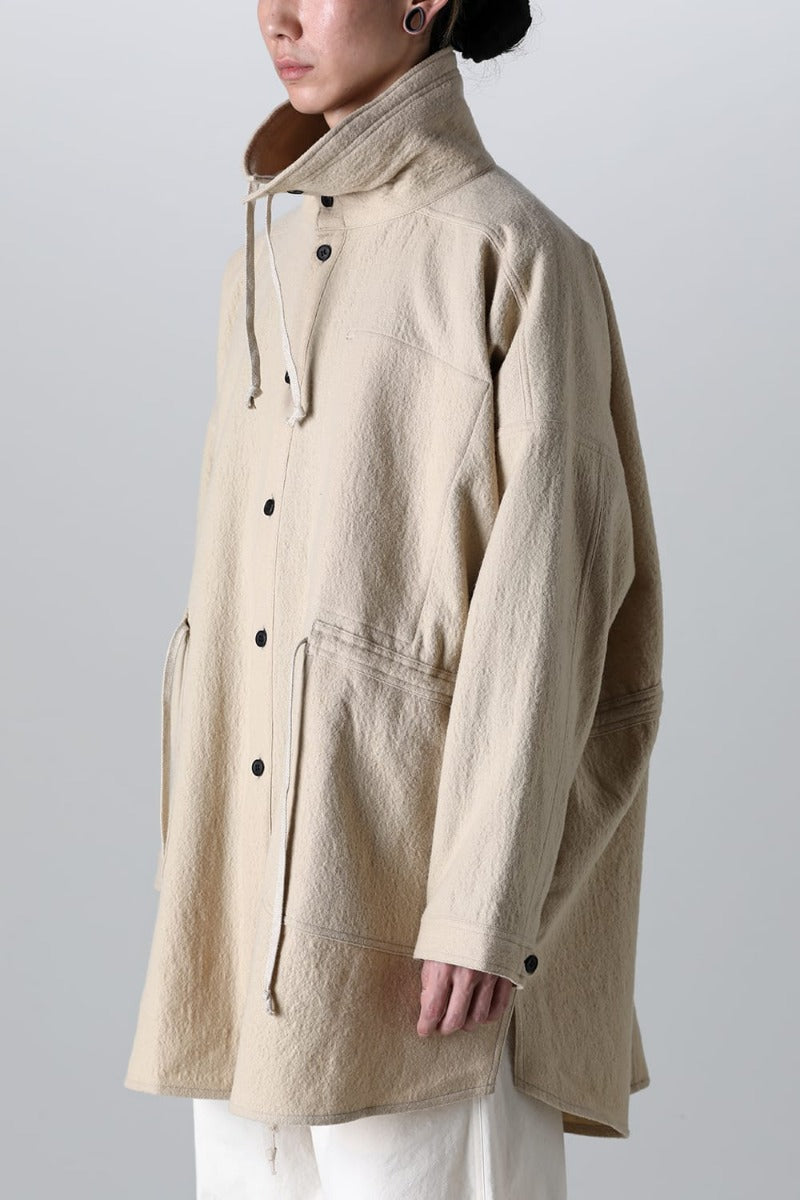 PARKA JACKET Teddy Wool Twill Beige