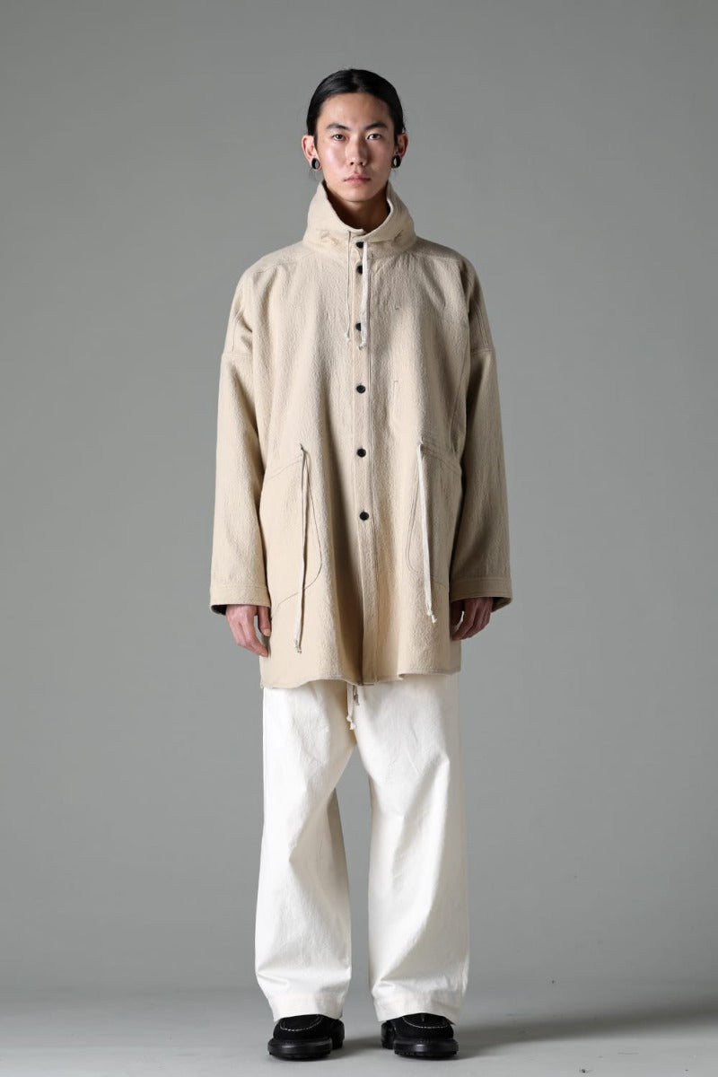 PARKA JACKET Teddy Wool Twill Beige