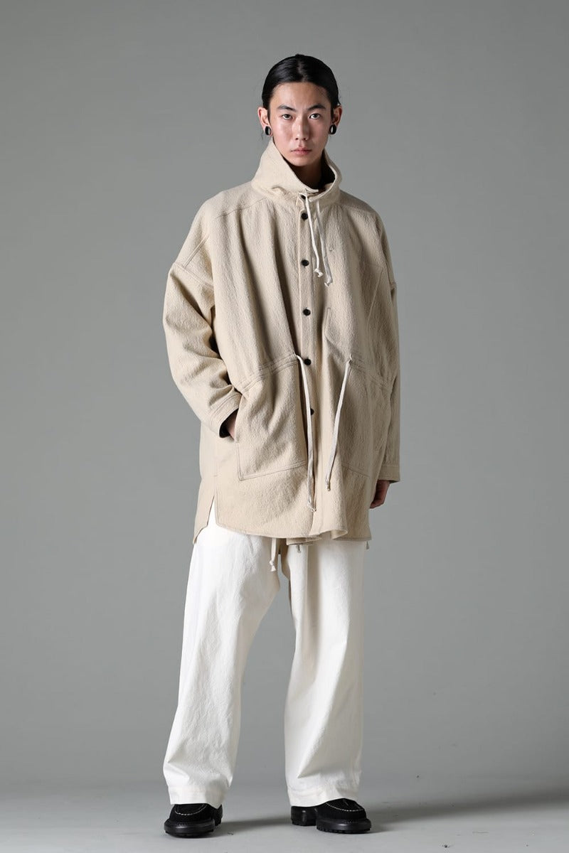 PARKA JACKET Teddy Wool Twill Beige