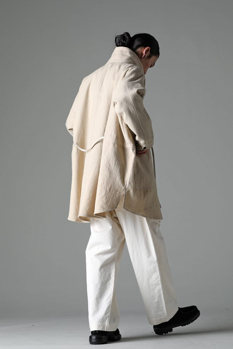 PARKA JACKET Teddy Wool Twill Beige
