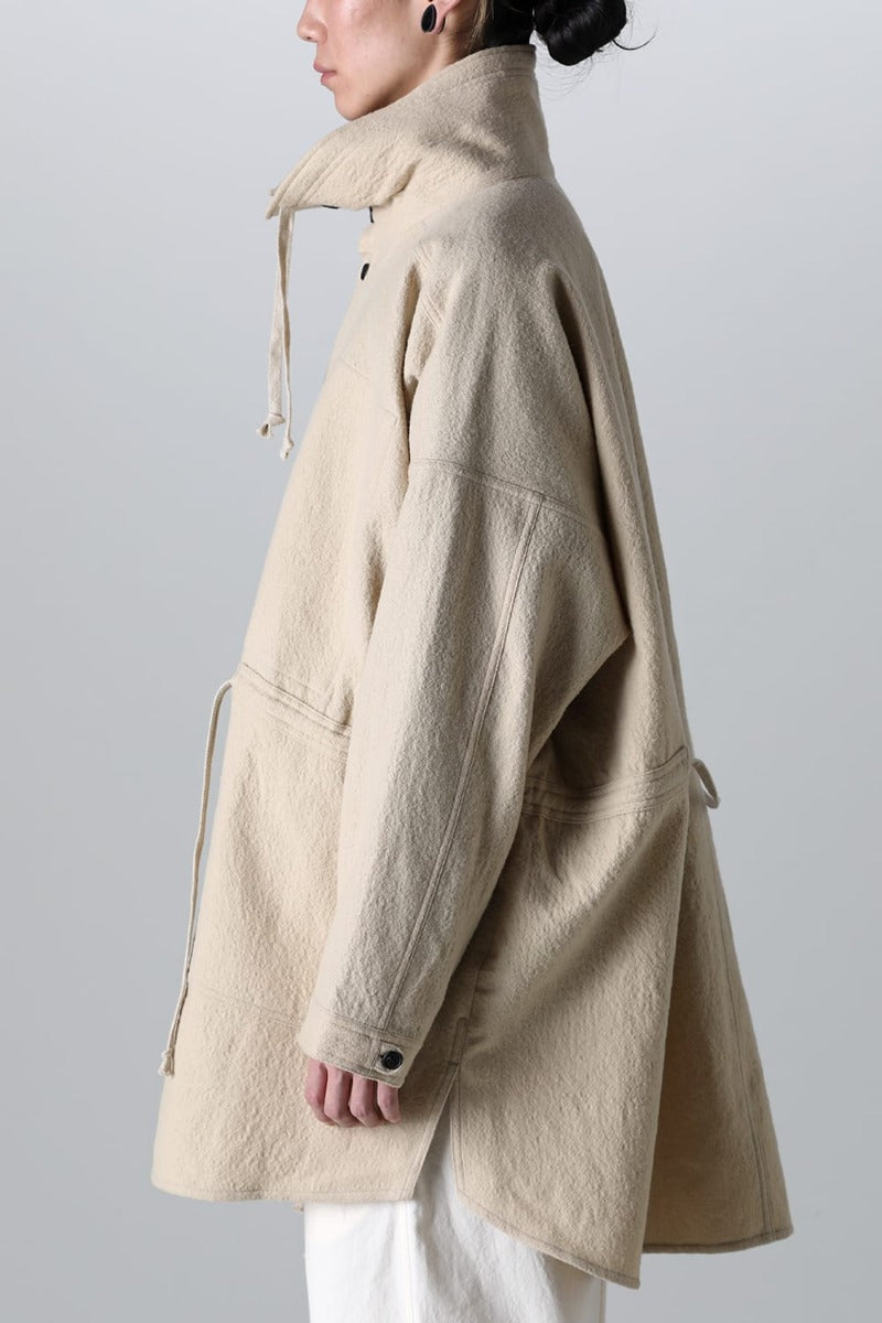 PARKA JACKET Teddy Wool Twill Beige