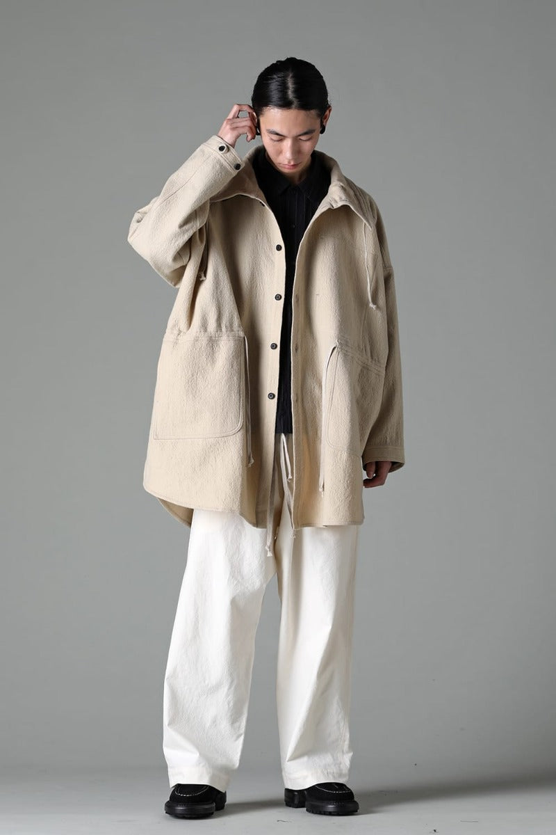 PARKA JACKET Teddy Wool Twill Beige