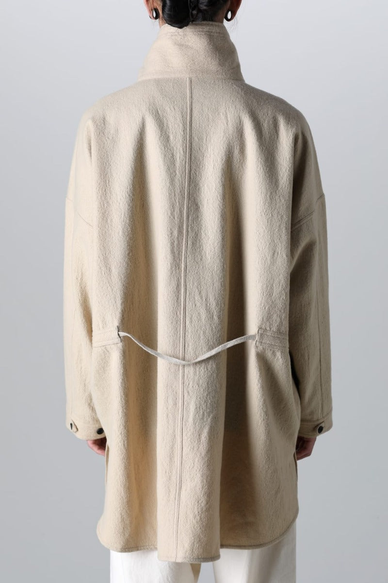 PARKA JACKET Teddy Wool Twill Beige