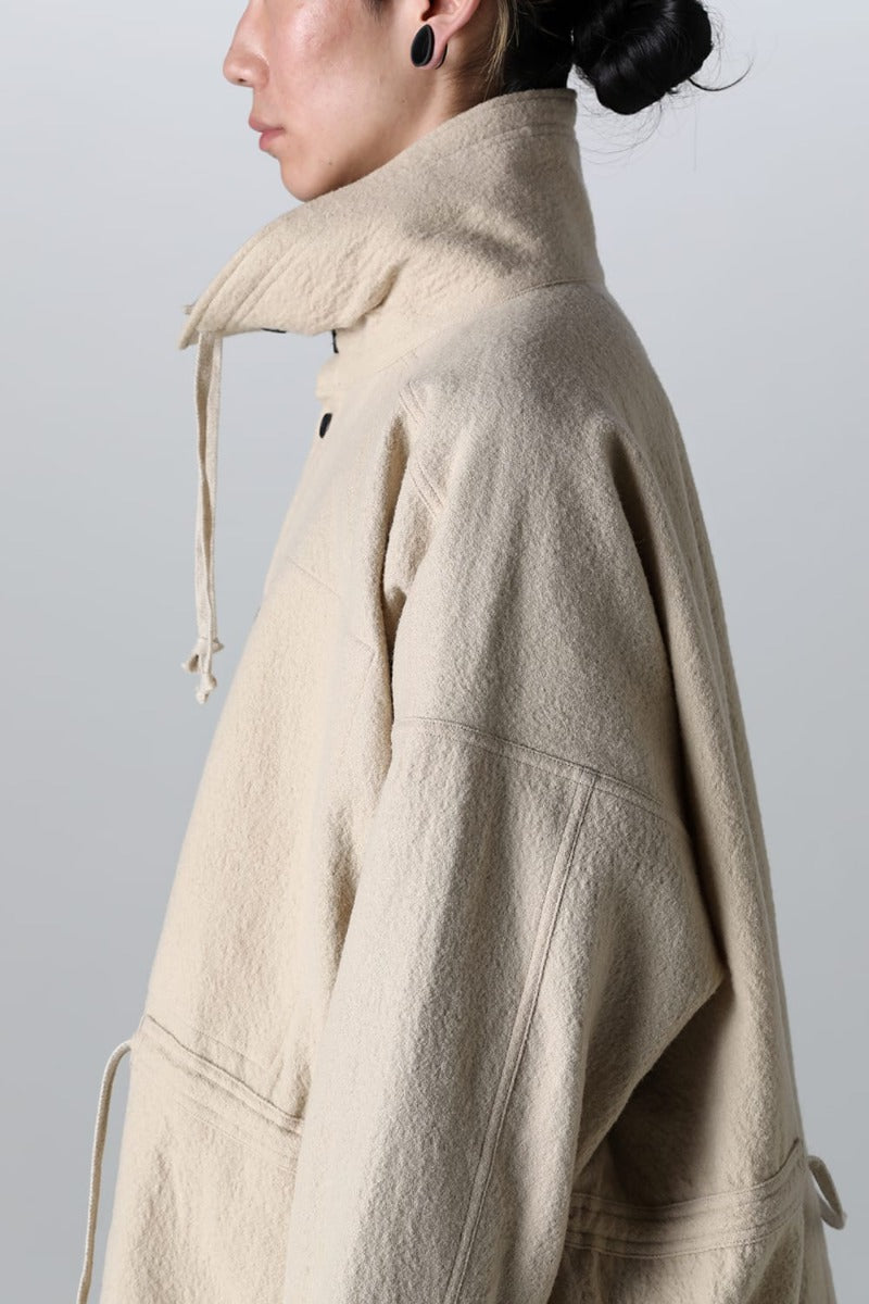 PARKA JACKET Teddy Wool Twill Beige