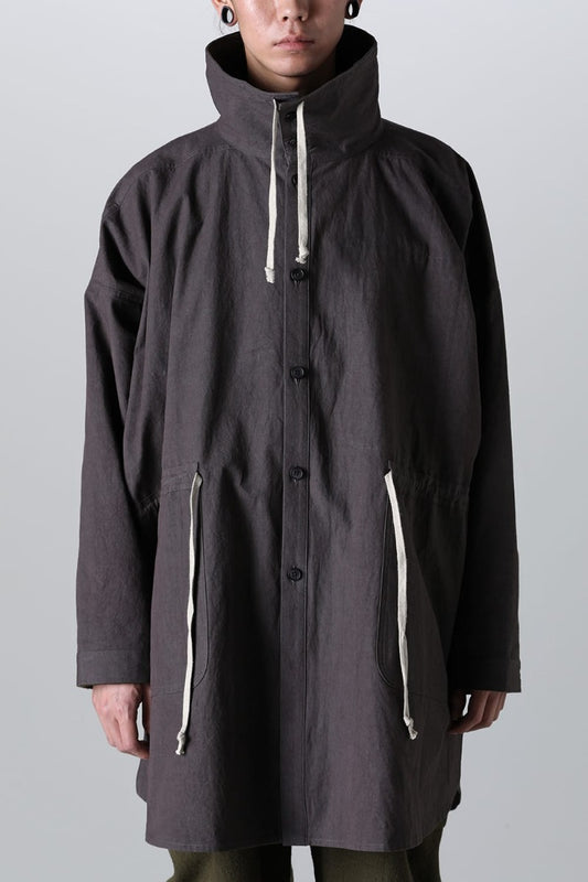 PARKA JACKET Dense Dobby Cloth Eggplant Grey