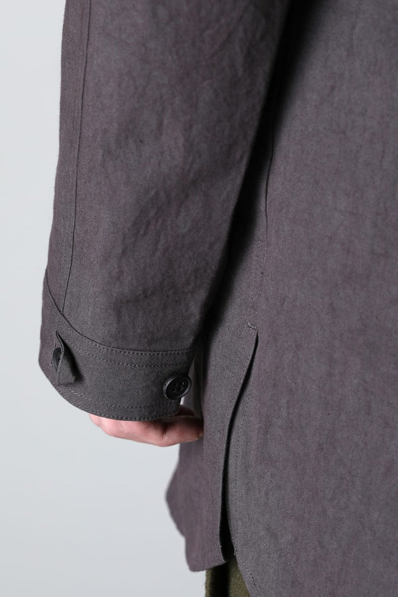 PARKA JACKET Dense Dobby Cloth Eggplant Grey