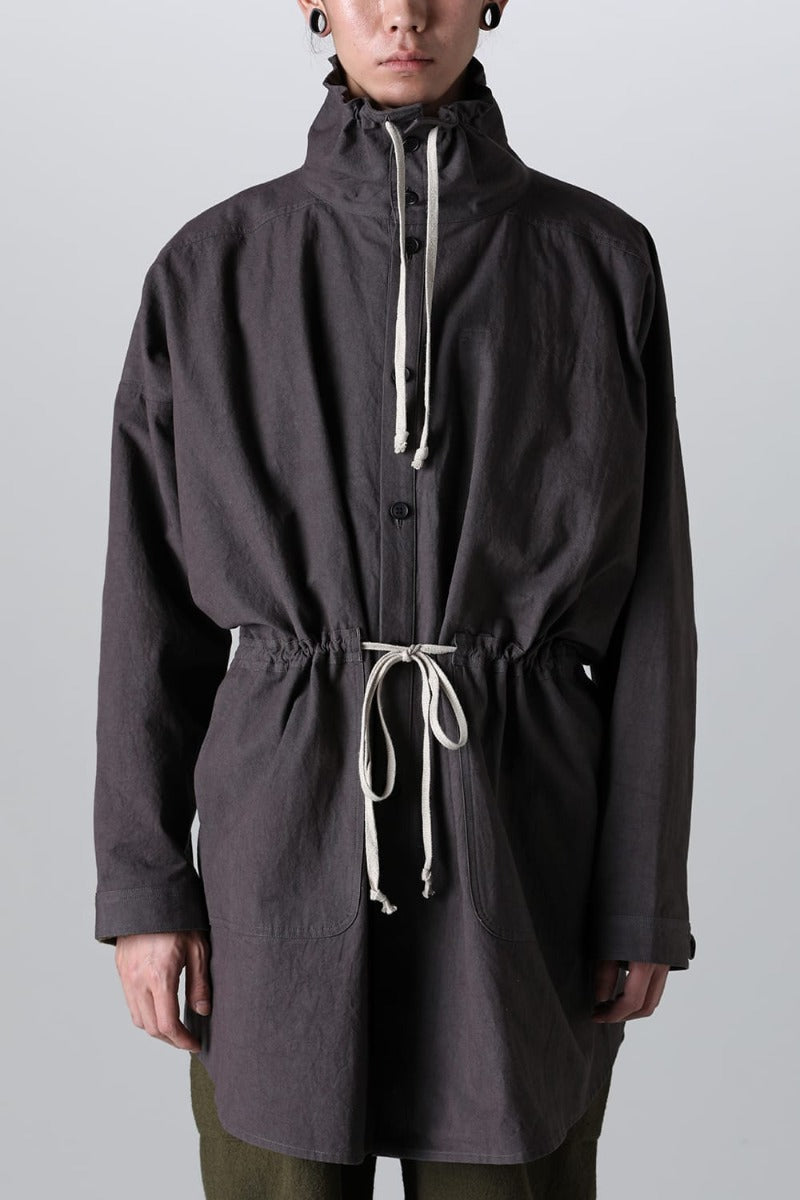 PARKA JACKET Dense Dobby Cloth Eggplant Grey