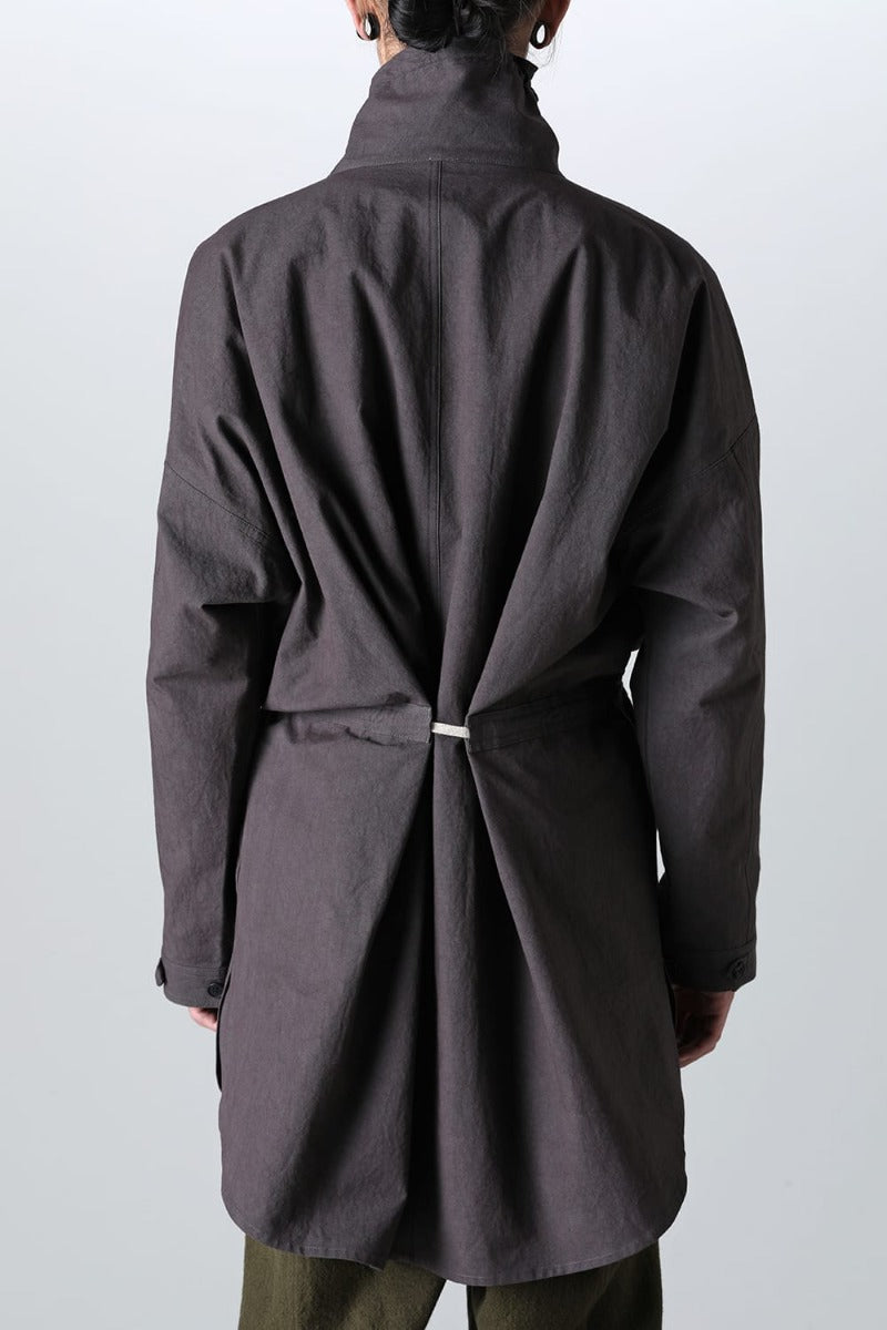 PARKA JACKET Dense Dobby Cloth Eggplant Grey