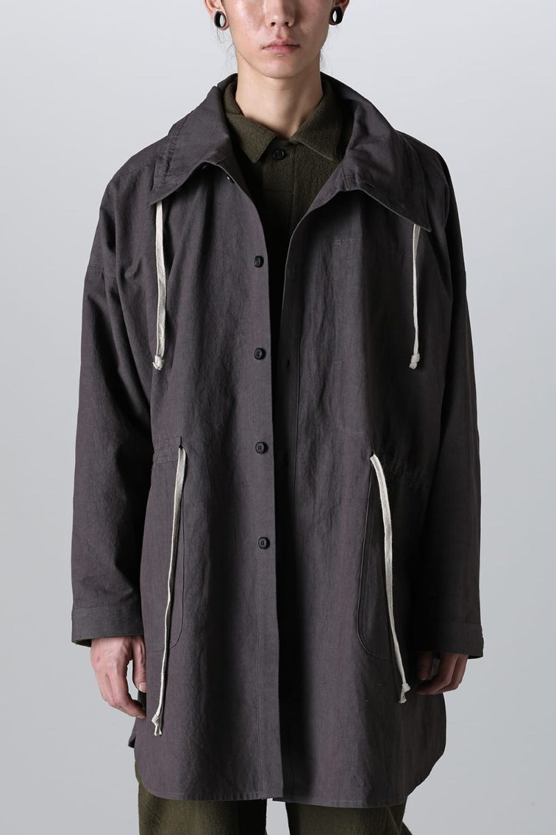 PARKA JACKET Dense Dobby Cloth Eggplant Grey