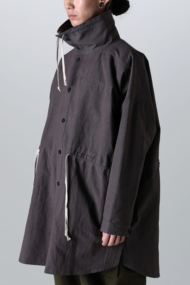 PARKA JACKET Dense Dobby Cloth Eggplant Grey