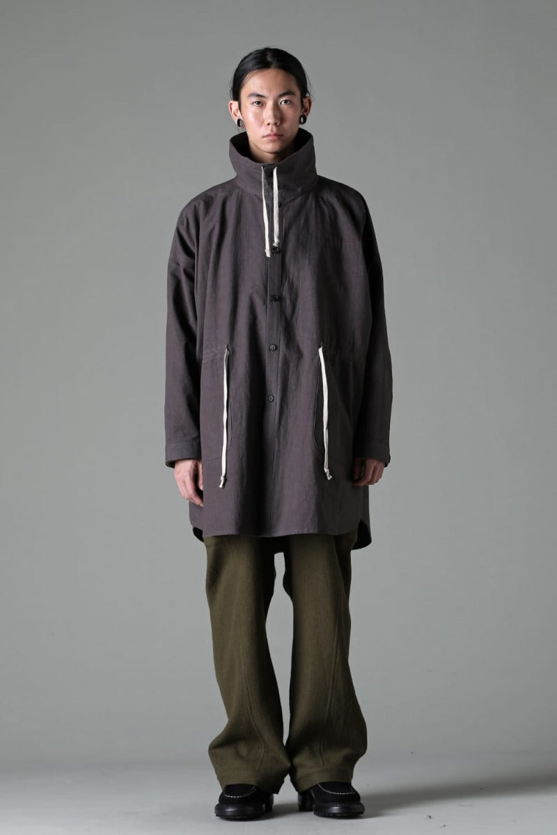 PARKA JACKET Dense Dobby Cloth Eggplant Grey