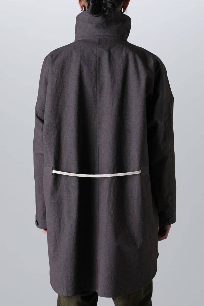 PARKA JACKET Dense Dobby Cloth Eggplant Grey