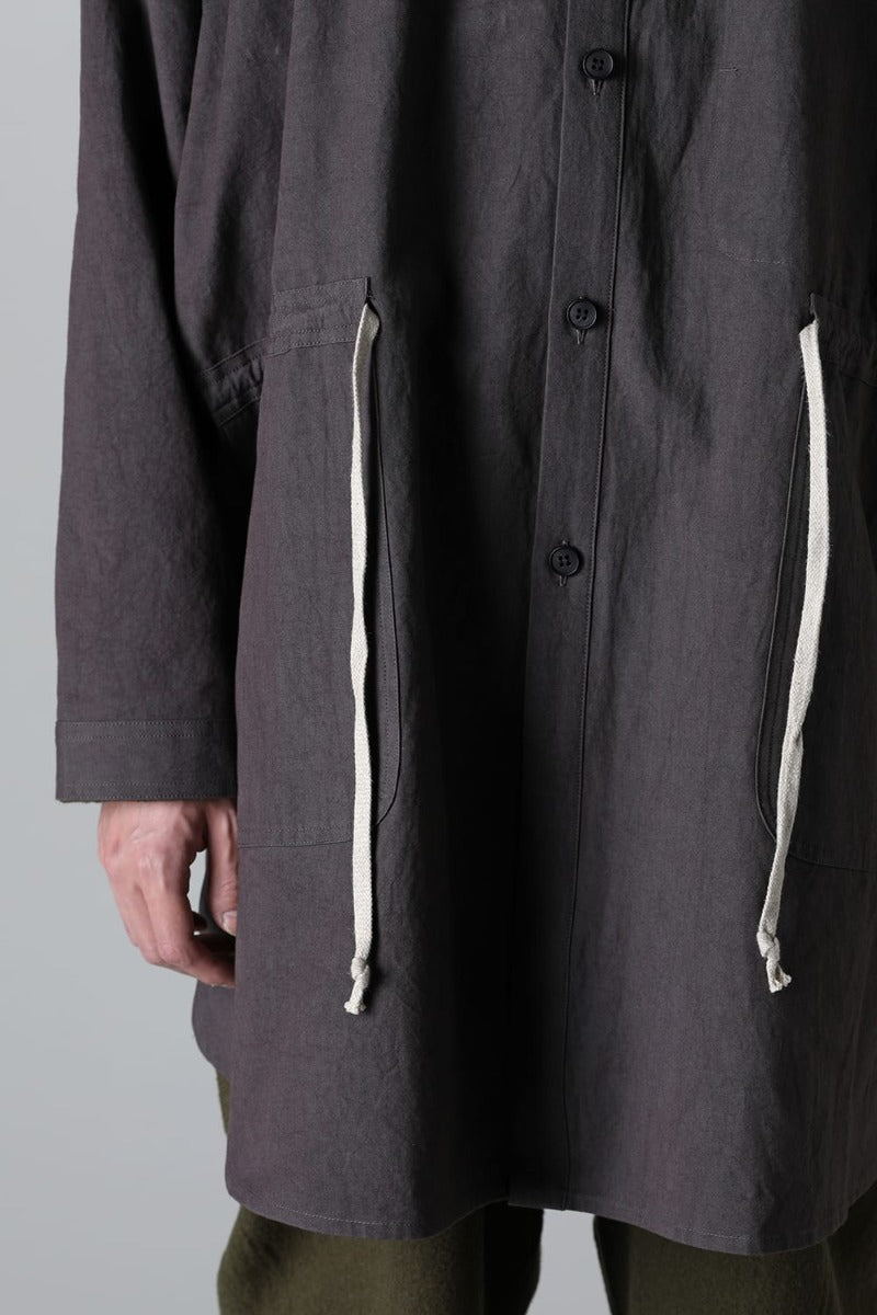 PARKA JACKET Dense Dobby Cloth Eggplant Grey