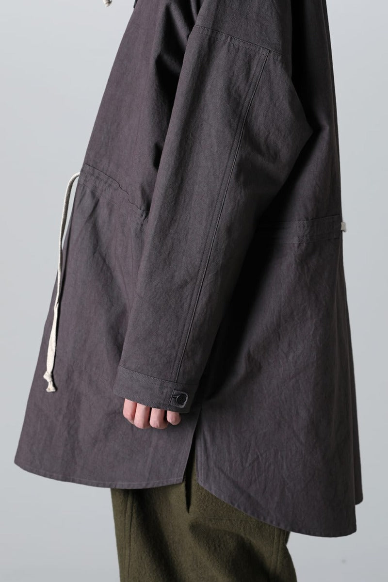 PARKA JACKET Dense Dobby Cloth Eggplant Grey