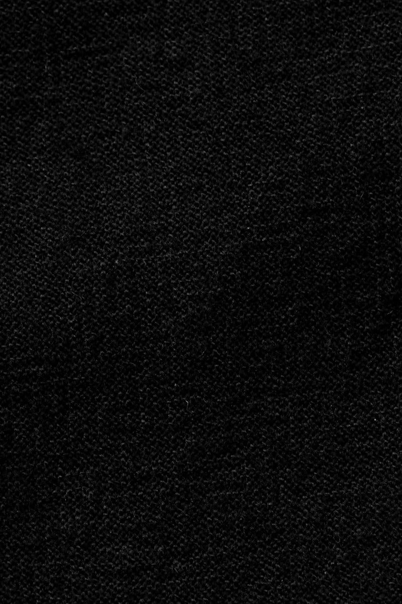 BASIC SHIRT  Wool Cotton Linen Shirting Black