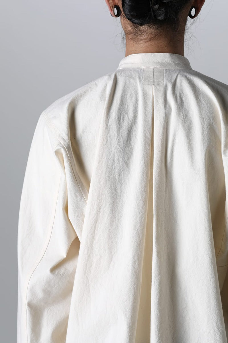 BASIC SHIRT Wrinkled Cotton Cloth Kinari