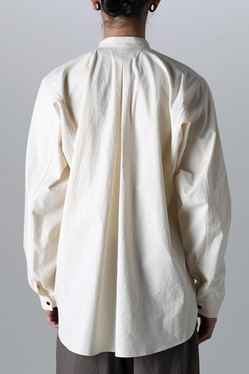 BASIC SHIRT Wrinkled Cotton Cloth Kinari