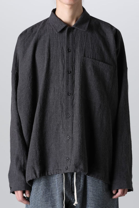 BOMBER SHIRT Boiled Cloth  Warm Anthracite