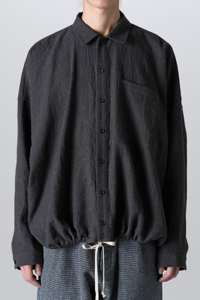 BOMBER SHIRT Boiled Cloth  Warm Anthracite