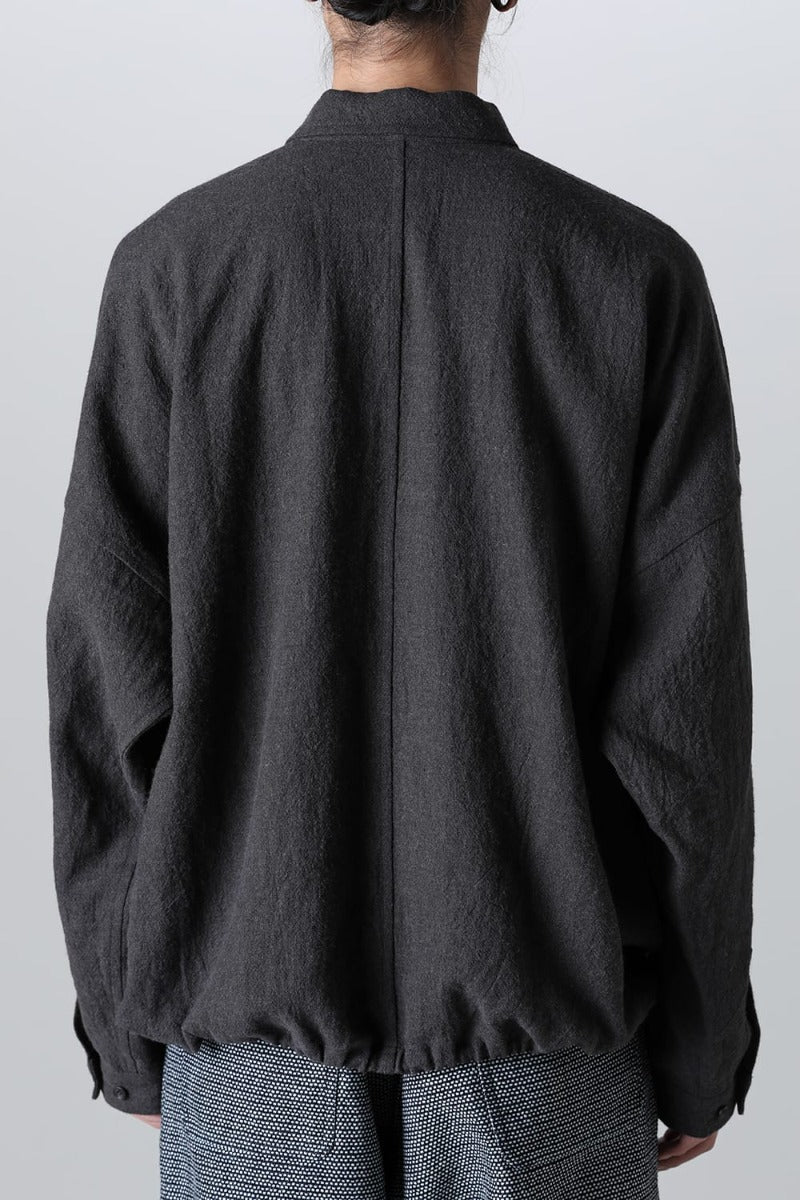 BOMBER SHIRT Boiled Cloth  Warm Anthracite