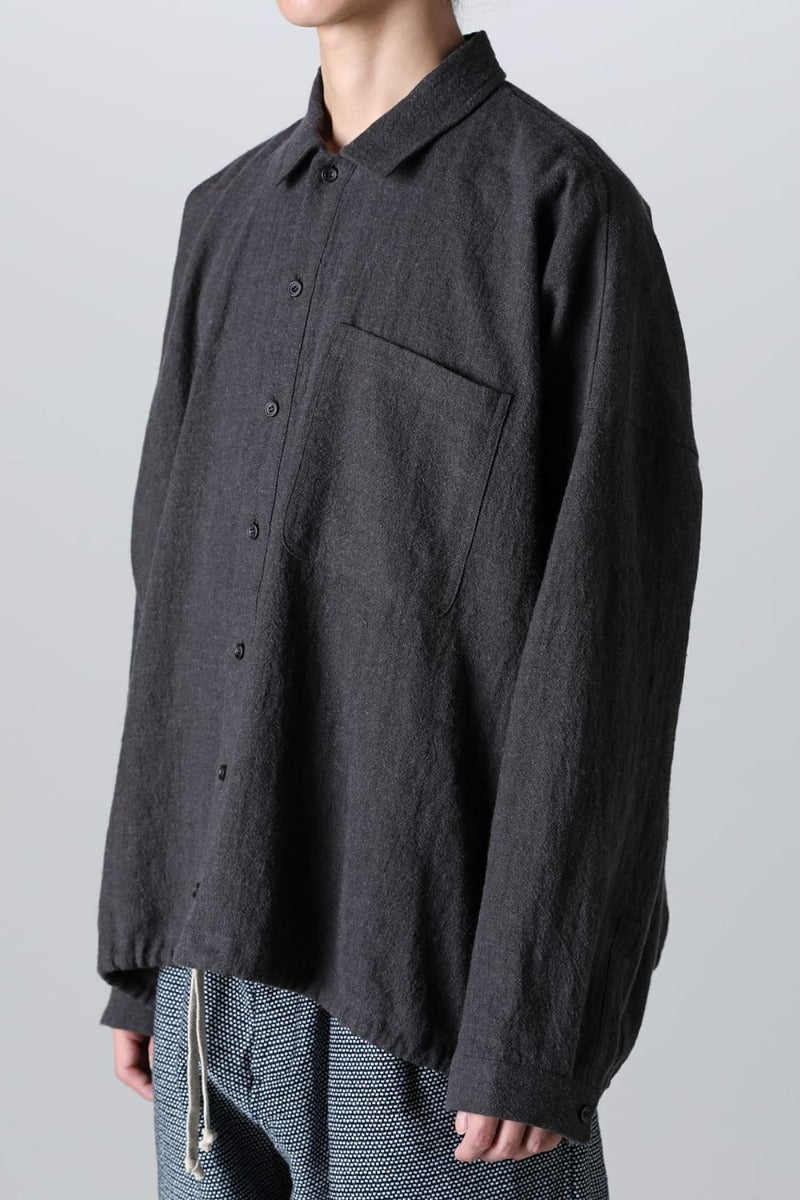 BOMBER SHIRT Boiled Cloth  Warm Anthracite