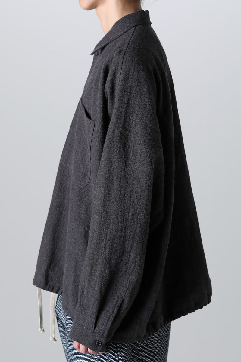 BOMBER SHIRT Boiled Cloth  Warm Anthracite