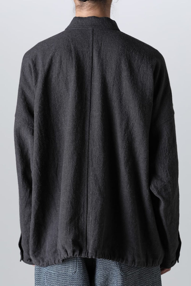 BOMBER SHIRT Boiled Cloth  Warm Anthracite