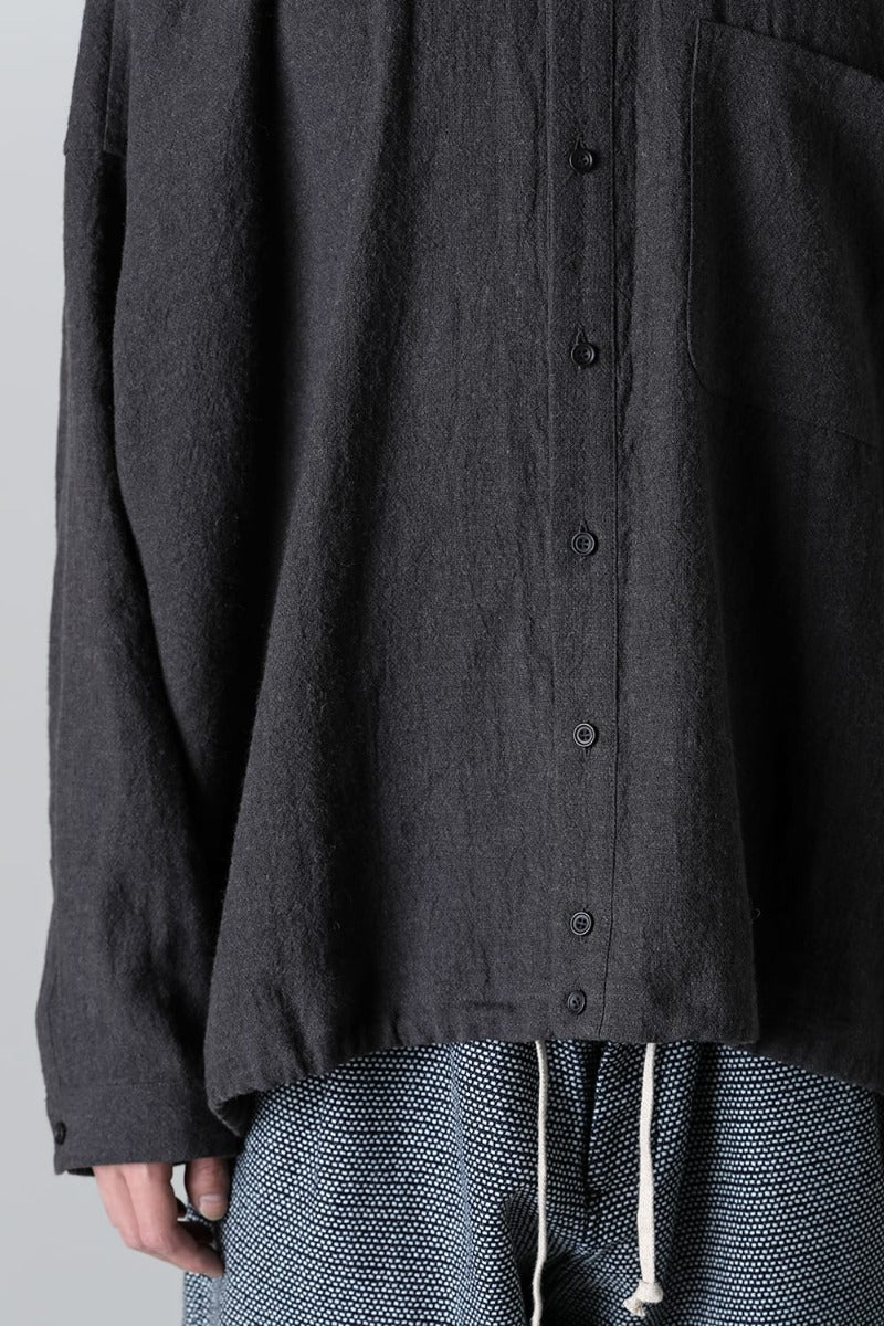 BOMBER SHIRT Boiled Cloth  Warm Anthracite