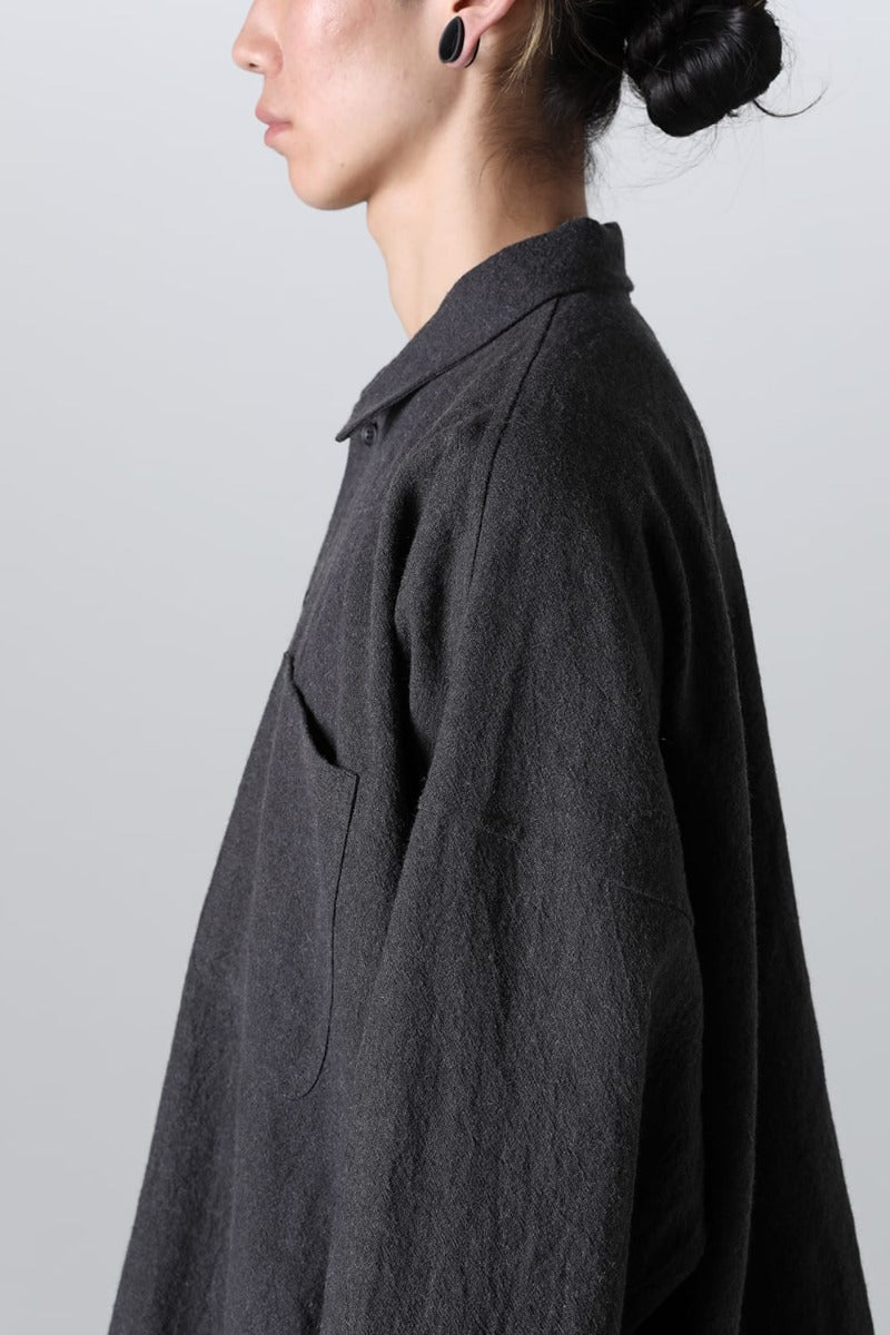 BOMBER SHIRT Boiled Cloth  Warm Anthracite