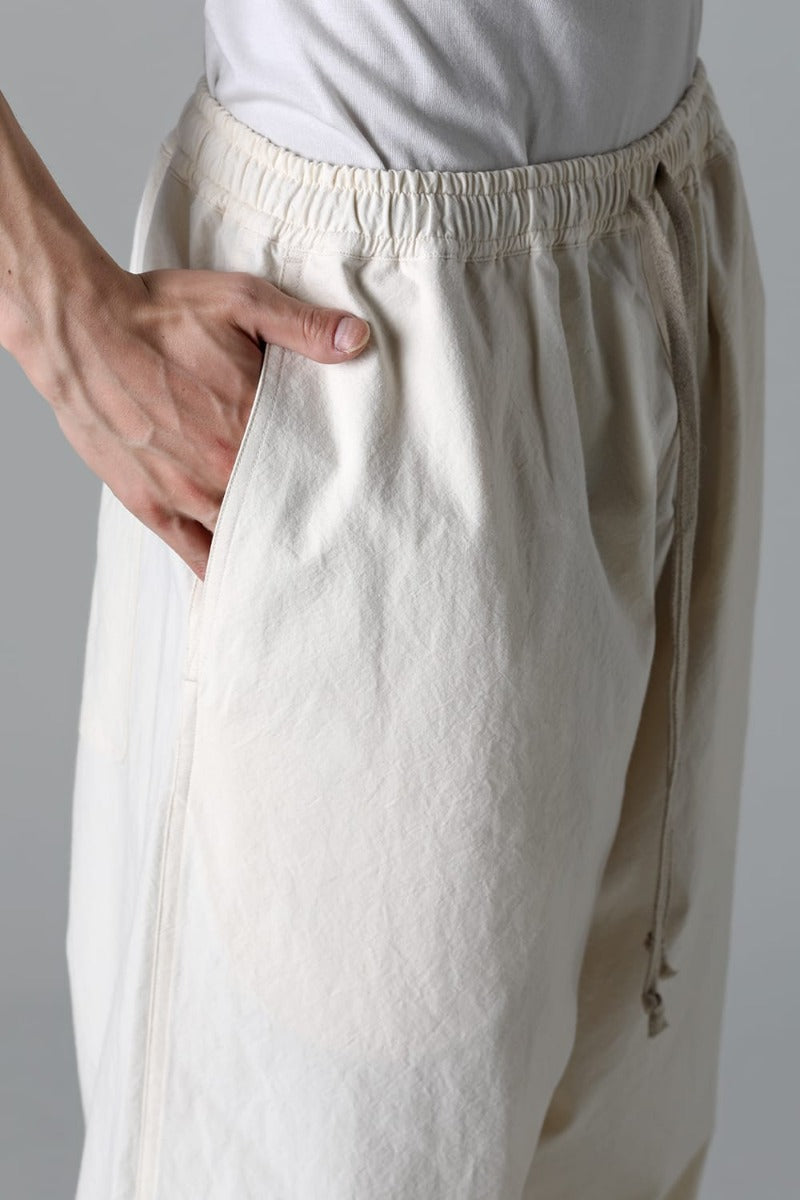 JOGGING TROUSERS Wrinkled Cotton Cloth Kinari