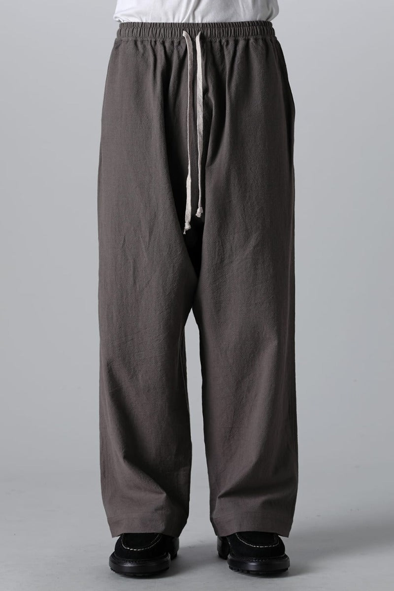 JOGGING TROUSERS Wool Cotton Linen Shirting   Warm Grey
