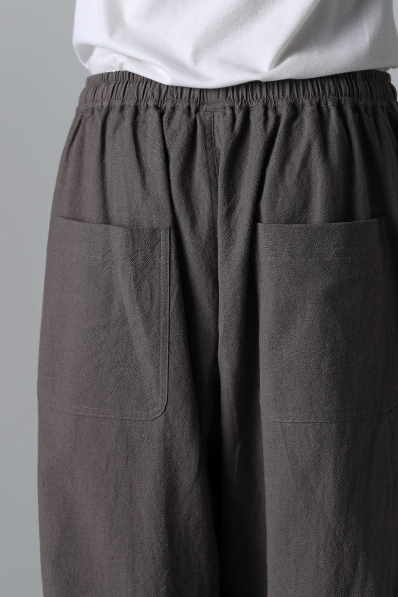 JOGGING TROUSERS Wool Cotton Linen Shirting   Warm Grey