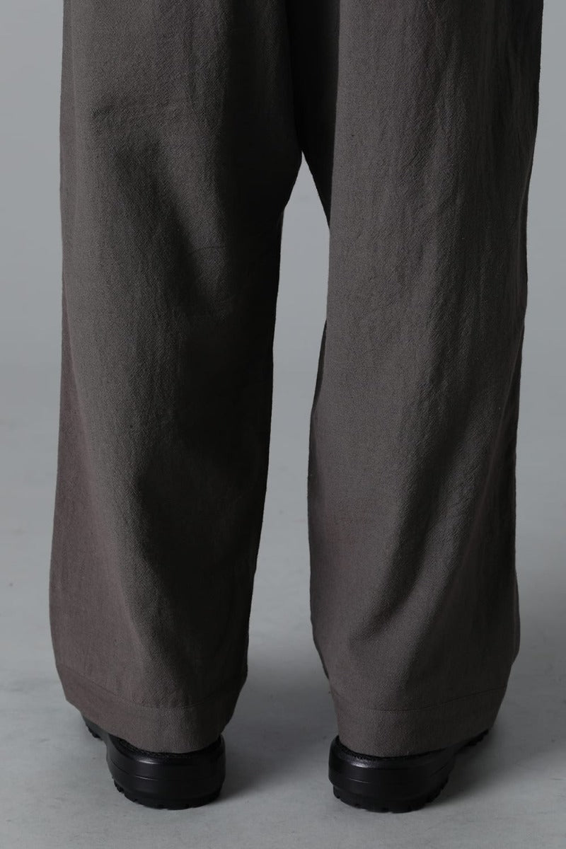 JOGGING TROUSERS Wool Cotton Linen Shirting   Warm Grey